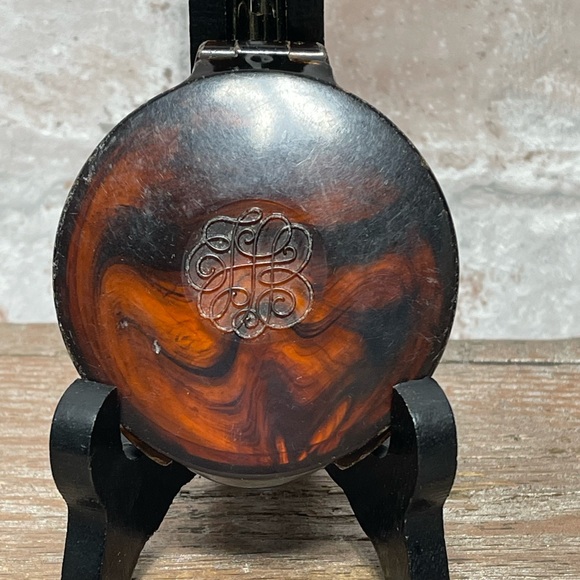 Vintage 50s Hazel Bishop Medium Rachel Pressed Powder Compact -Estate Sale Find - Picture 1 of 9